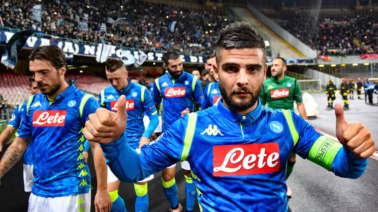 Lorenzo Insigne celebrates his 90th minute winner