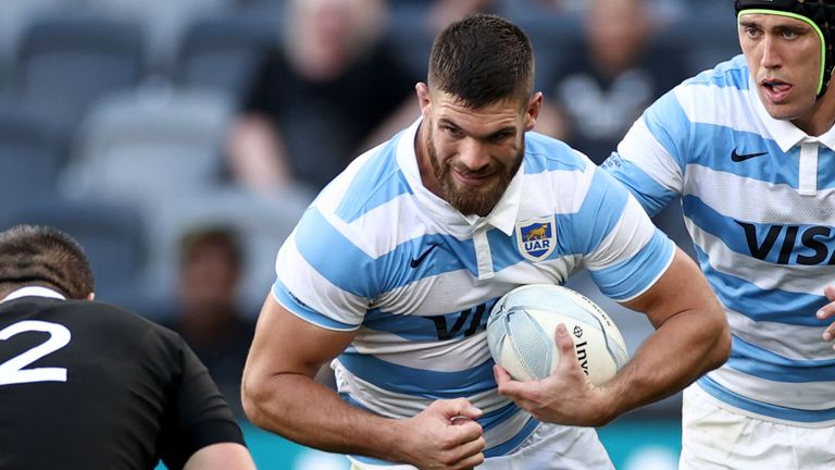 Marcos Kremer takes the ball into contact for the Pumas