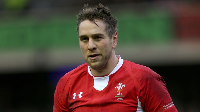 Ryan Jones in Six Nations match between Wales and Scotland in 2013