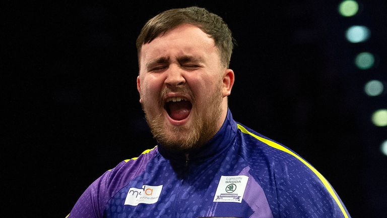 Luke Littler Birmingham Premier League darts 