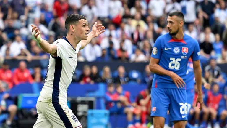 Phil Foden was denied the equaliser early in the second half