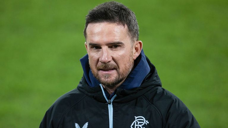 ISTANBUL, TURKEY - MARCH 05: Rangers interim head coach Barry Ferguson during a Rangers press conference at the Ulker Stadium, on March 05. 2025, in Istanbul, Turkey. (Photo by Alan Harvey / SNS Group)