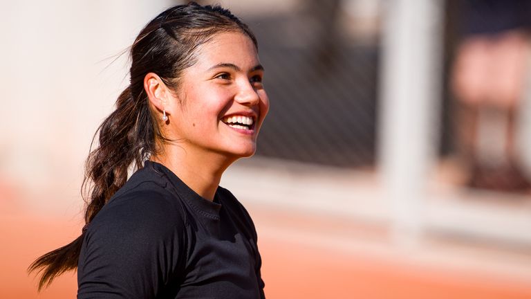 Emma Raducanu of Great Britain practices ahead of the French Open Roland Garros on May 23, 2025 in Paris, France. (Photo by Andy Cheung/Getty Images)