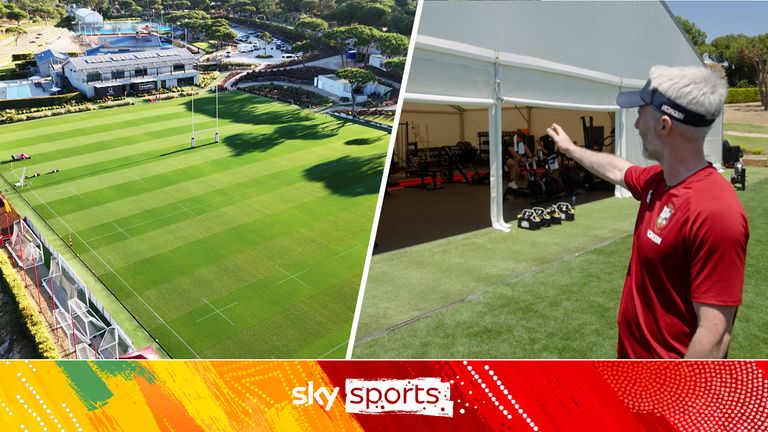 British and Irish Lions Head of Athletic Performance Aled Waters gives a behind-the-scenes tour of the sides pre tour training camp facilites in Portugal 