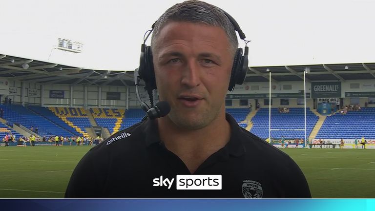 Warrington Wolves head coach Sam Burgess speaks to Sky Sports after his side suffered defeated at home to Huddersfield Giants. 
