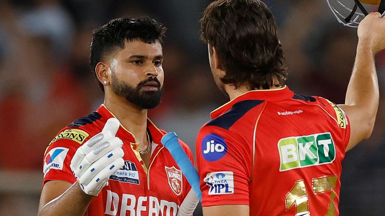 Shreyas Iyer and Marcus Stoinis celebrate as Punjab Kings book their spot in the 2025 Indian Premier League final